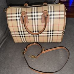 Burberry Vintage Check pattern medium bowling bag