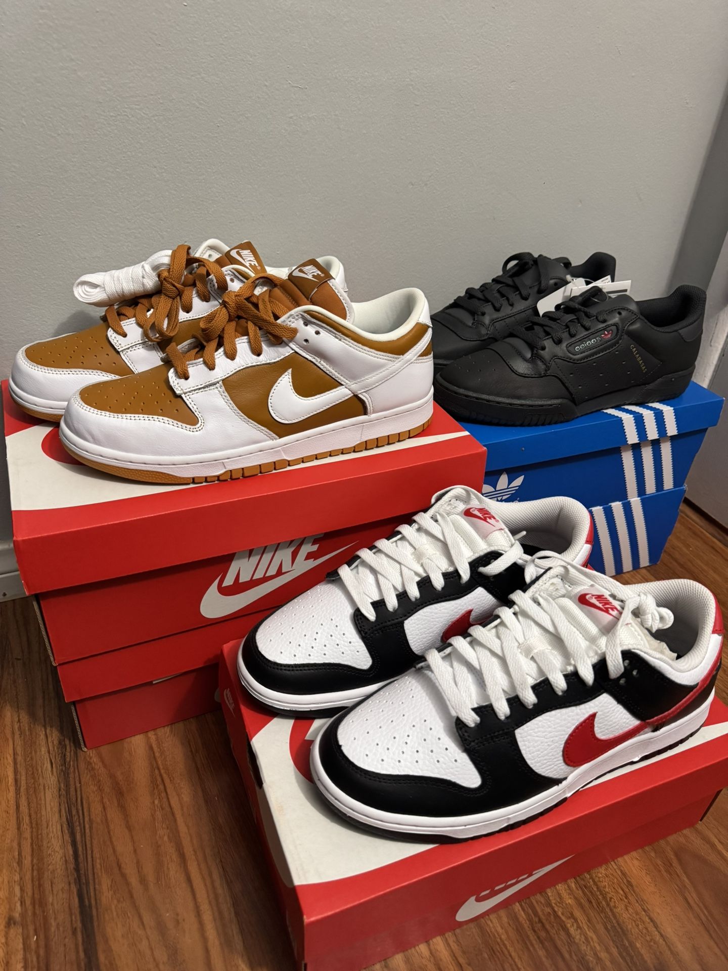 Nike Dunks & Adidas Yeezy Powerphase Sneakers for sale