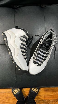 Air Jordan 10 White Black Sneakers Size 7.5