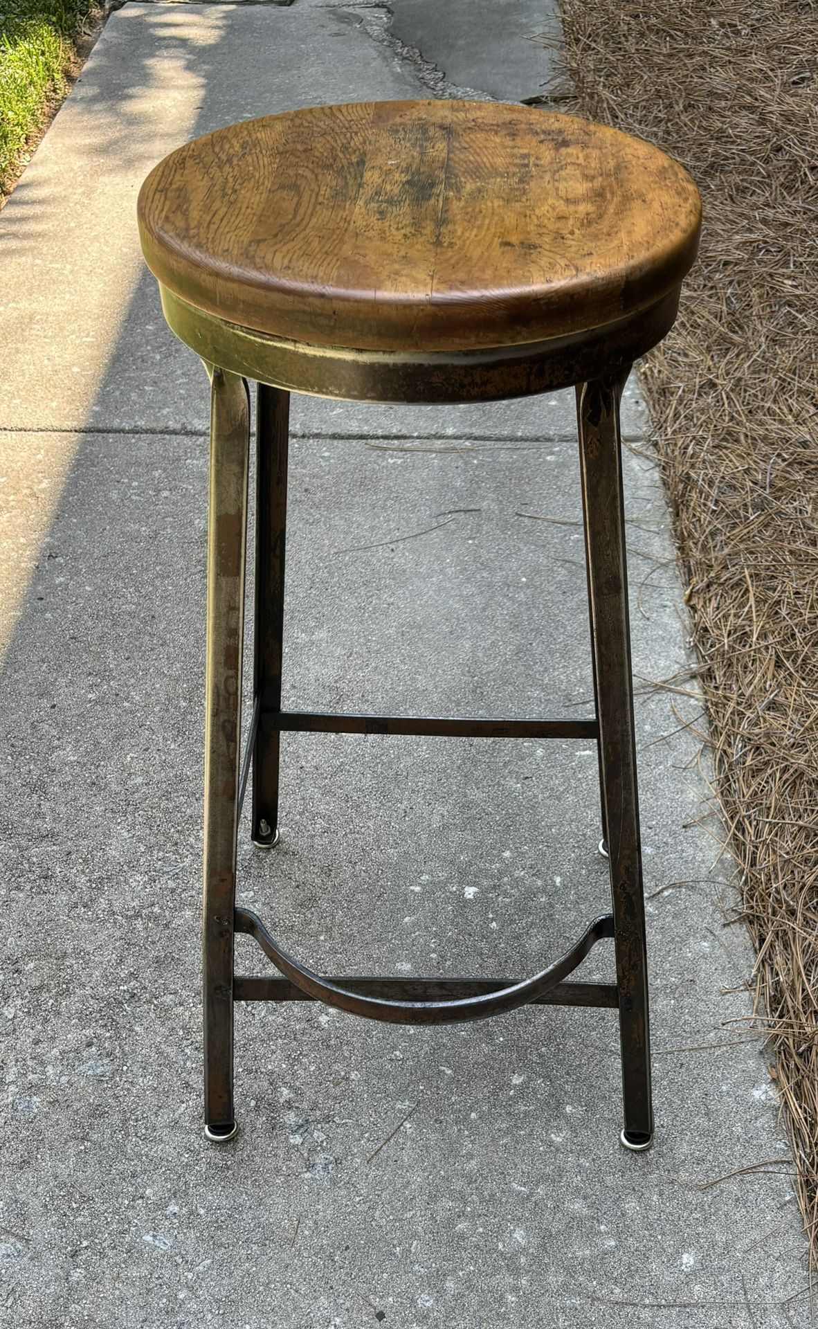 Antique Factory Stool