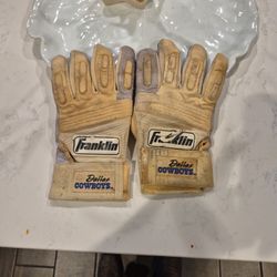 1992 Cowboys Frankiln Game Gloves They Were Leon Lett Gloves Collection Uniqe One Of A Kind