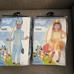 Bingo and a Bluey costumes