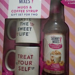 Jordans Skinny Mixes Mugs And Caramel Flavor Gift Set