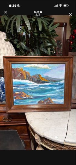 1971 San Diego oil on board signed 25 by 22