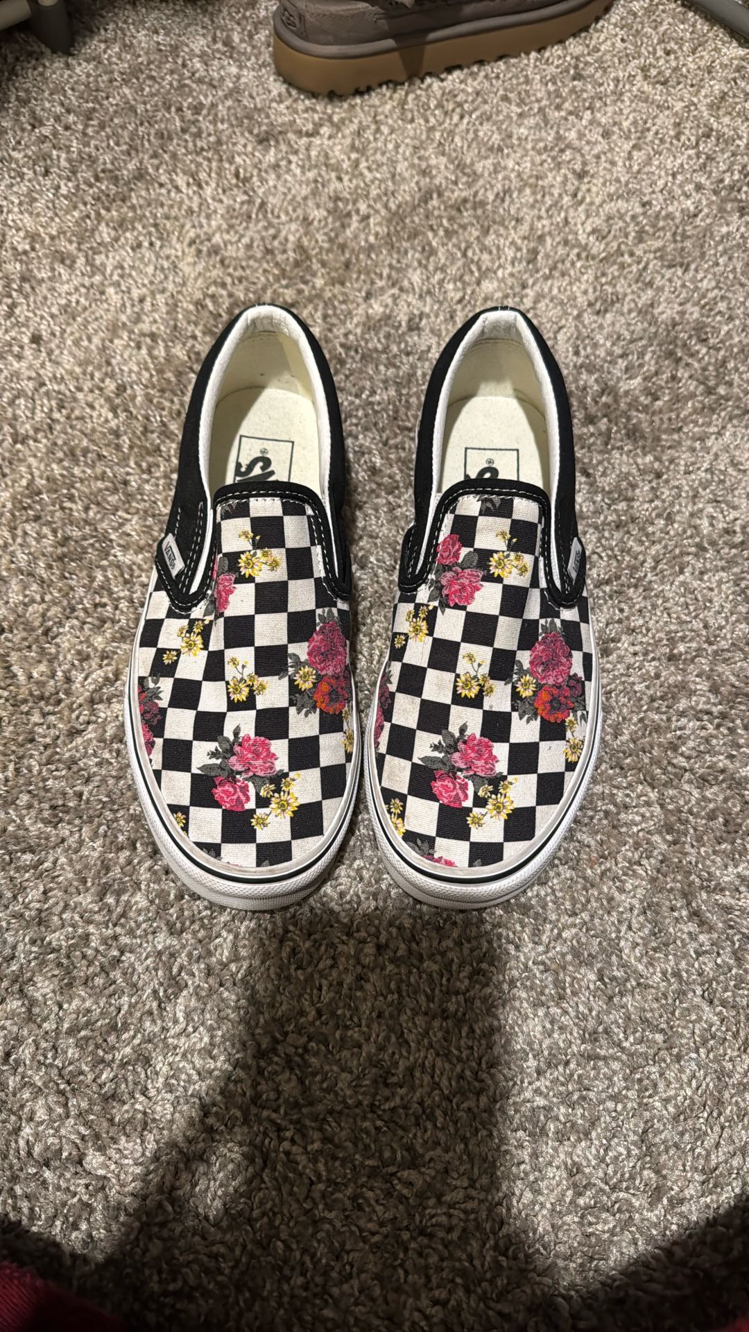 Black Floral Slip-on VANS