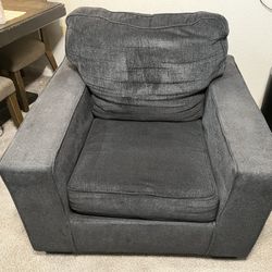 Comfortable Dark Grey Armchair 