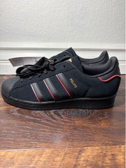 Men’s 6.5 adidas Superstar ADV Felipe Gustavo JR7831 Core Black/Scarlet Suede Mens size 6.5