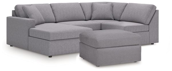 Modmax Granite 4-Piece Sectional and Oversized Accent Ottoman