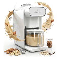 ChefWave Milkmade Soy Milk Maker – 6-in-1 Plant-Based Milk Machine for Almond, Oat, Soy, Cashew, Coconut & Macadamia – No Soaking, Auto-Clean, Delay S