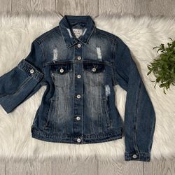Denim Distressed Jacket (small)