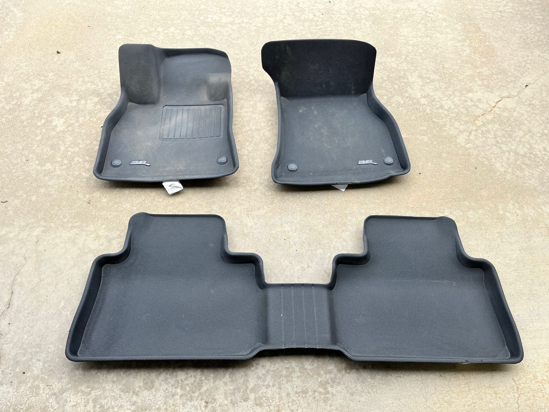  All-Weather Floor Mats for Audi E-TRON 2019-2023  (1st & 2nd Row Black)