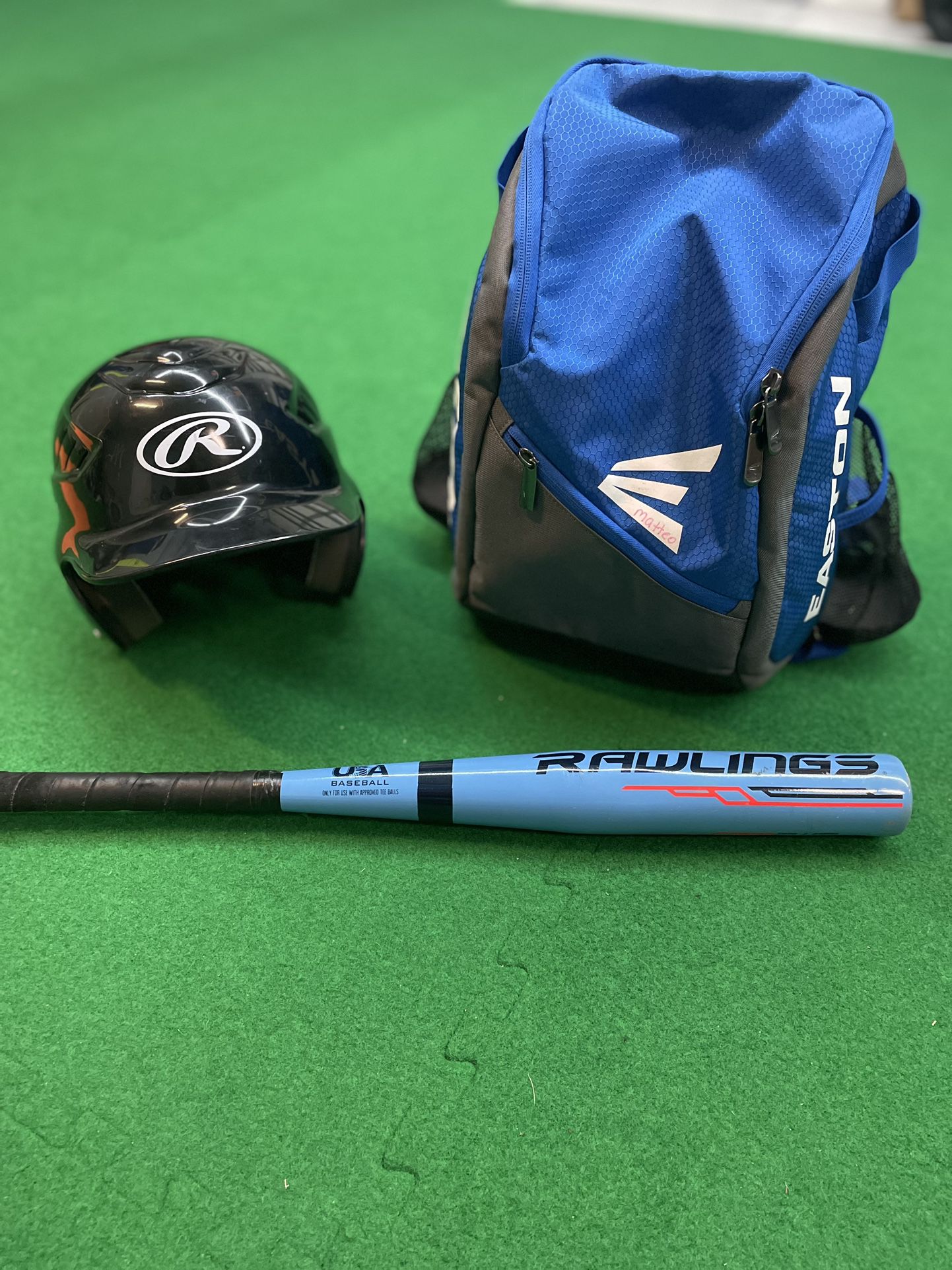 Baseball Bat, Bag & Helmet