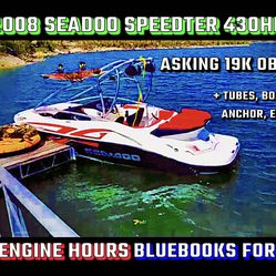 *LOW HOURS* 2008 Seadoo Speedster Wake 430HP + Tube + Towing Tower + Accessories