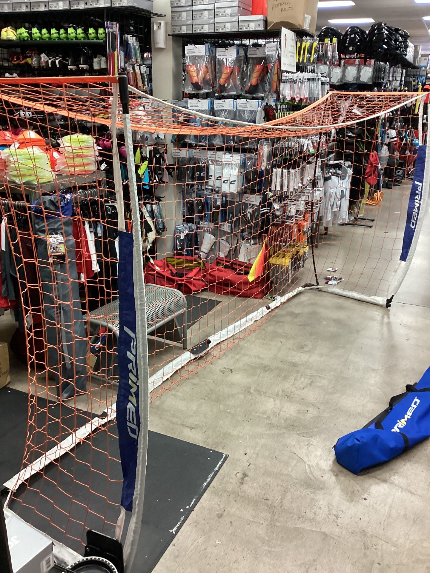 Primed 12’ X 6’ Soccer Goal W/ Bag, Stakes And Bungees SKU 1919922 for