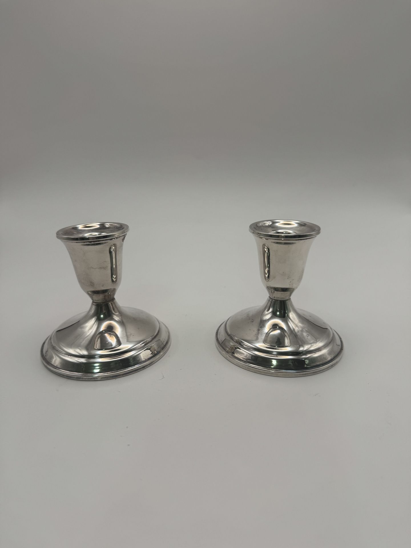 Vintage 3” Towle Silverplate Taper Candle Holders - set of