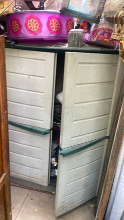 Plastic shed used 72 tall 26 inch deep 52 inches wide