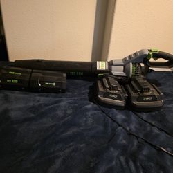 Ego Leaf Blower  2 Lithium Batteries Plus 2 Chargers