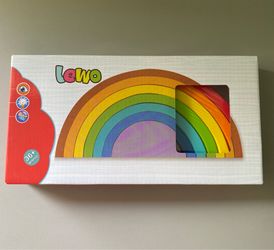 Rainbow Stacker, Wooden, Learning Montessori Toy, New
