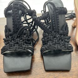 INC Black Lace Up Heel
