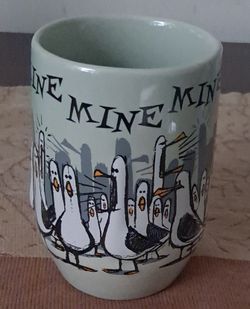 Disney Parks Finding Nemo Seagulls MINE MINE MINE mint green  Embossed Mug
