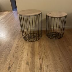 Large Metal Baskets W Lids 
