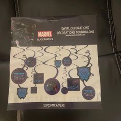 Marvel Black Panther Swirl Decorations