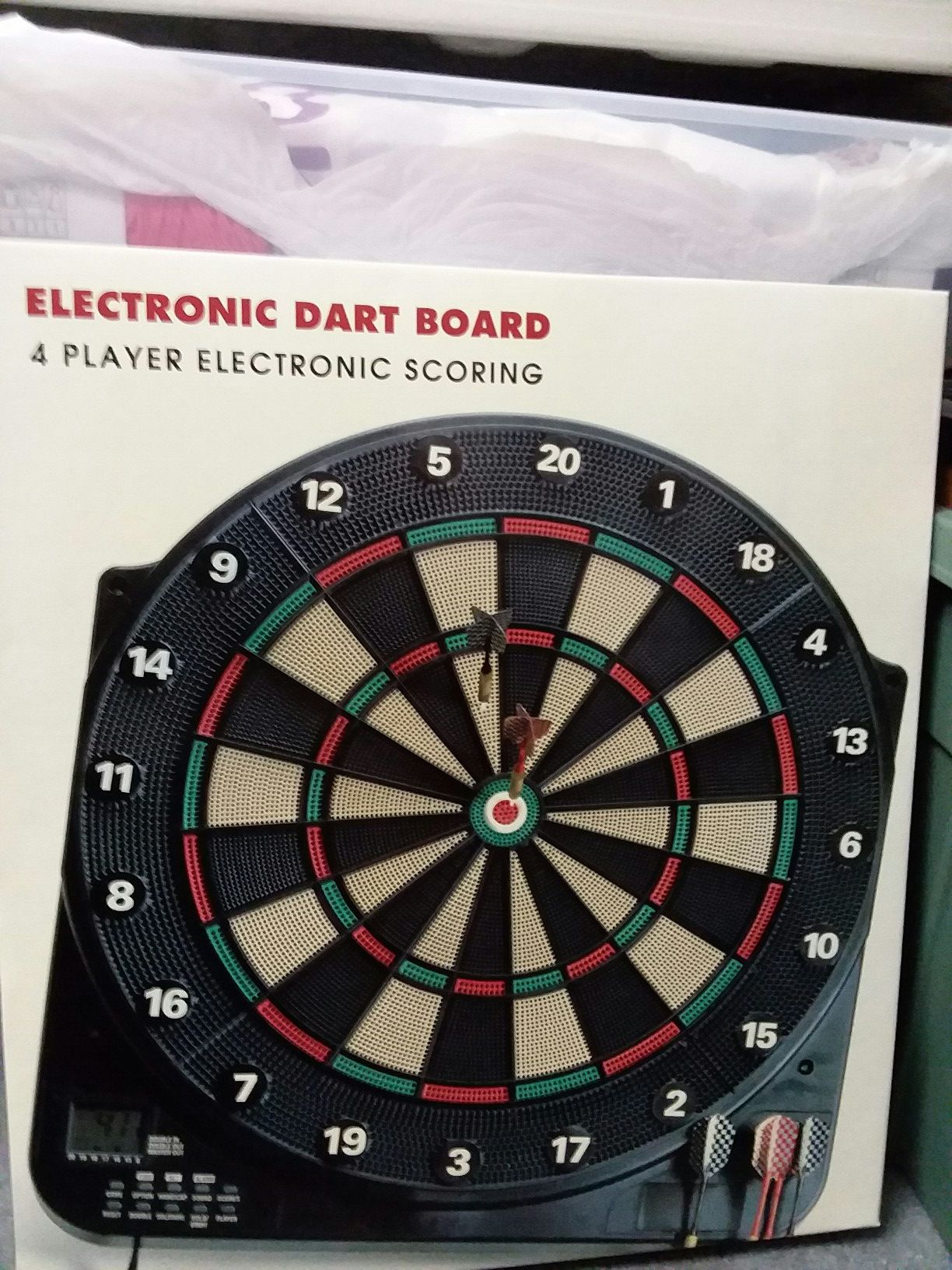 Electronic Dart Board with voice announcer and dynamic sound effects, 13 different games to play. Fun for the entire family