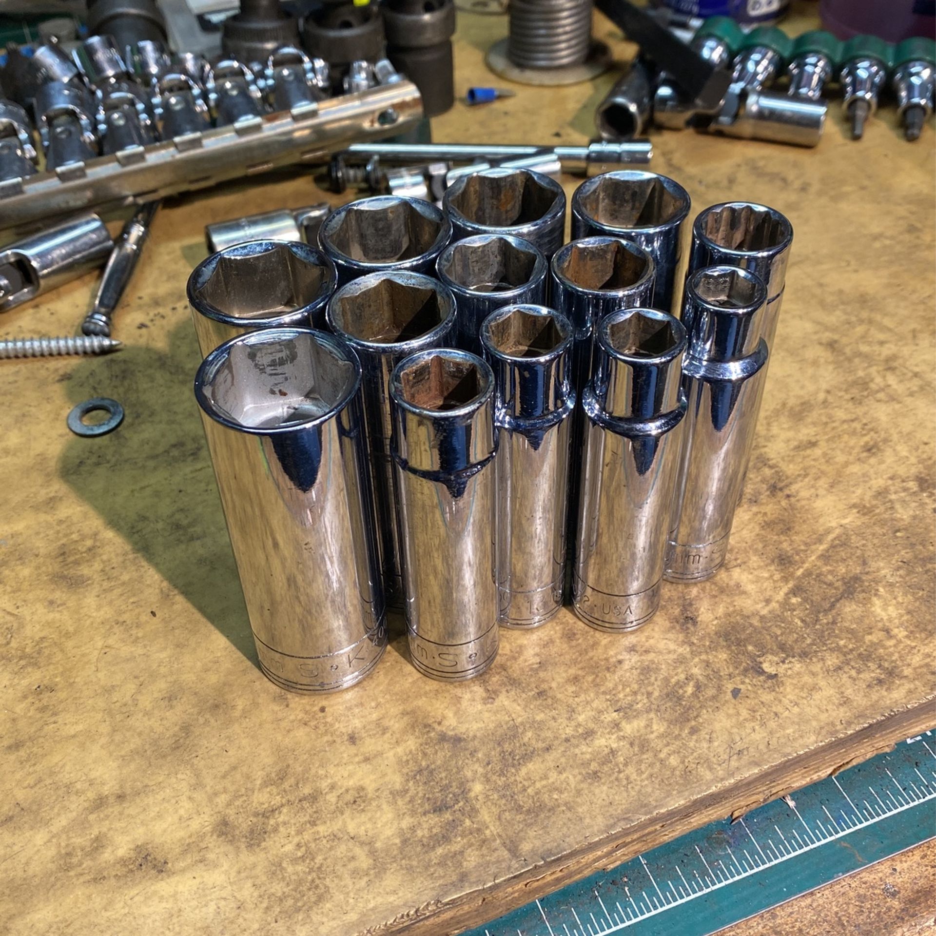 S&K 1/2” Drive Chrome Deep Metric Set