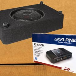 Alpine R-Series Shallow Truck Bass System 12" Mono Subwoofer Amplifier 1800 Watts Package 🚨 Payment Options Available 🚨 No Credit Needed 🚨 