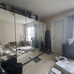 Beveled Mirror Wardrobe Closet