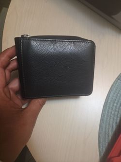 RFID wallet genuine leather/black