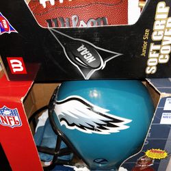 Eagles helmet, jersey size 4-7, Wilson football, tee&pump