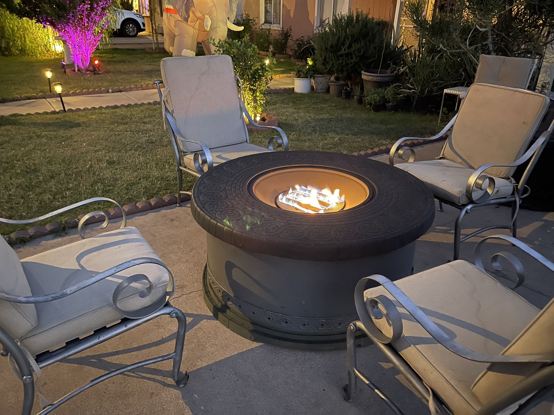Fire Pit Patio Furniture 5p
