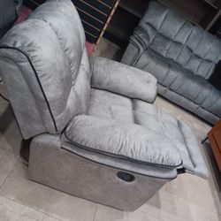 *Weekly Feature*---Barcelona Sophisticated Gray Fabric Reclining 3 Piece Sets---Delivery And Easy Financing Available👏