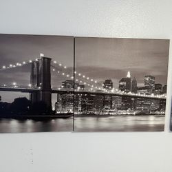 3 Piece City Wall Decor 