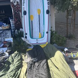 Boat , Sleeping Bags, And Camping Equipment 