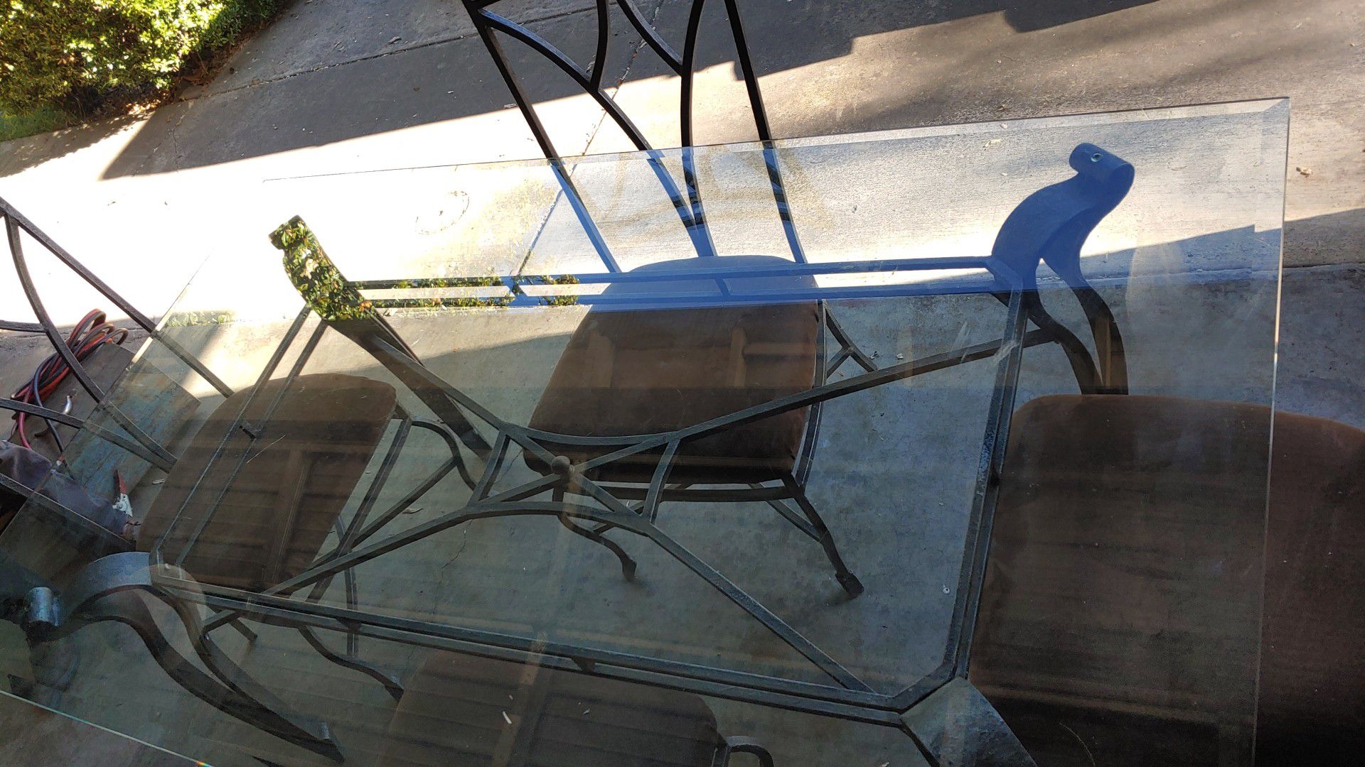 Glass table 4 chair