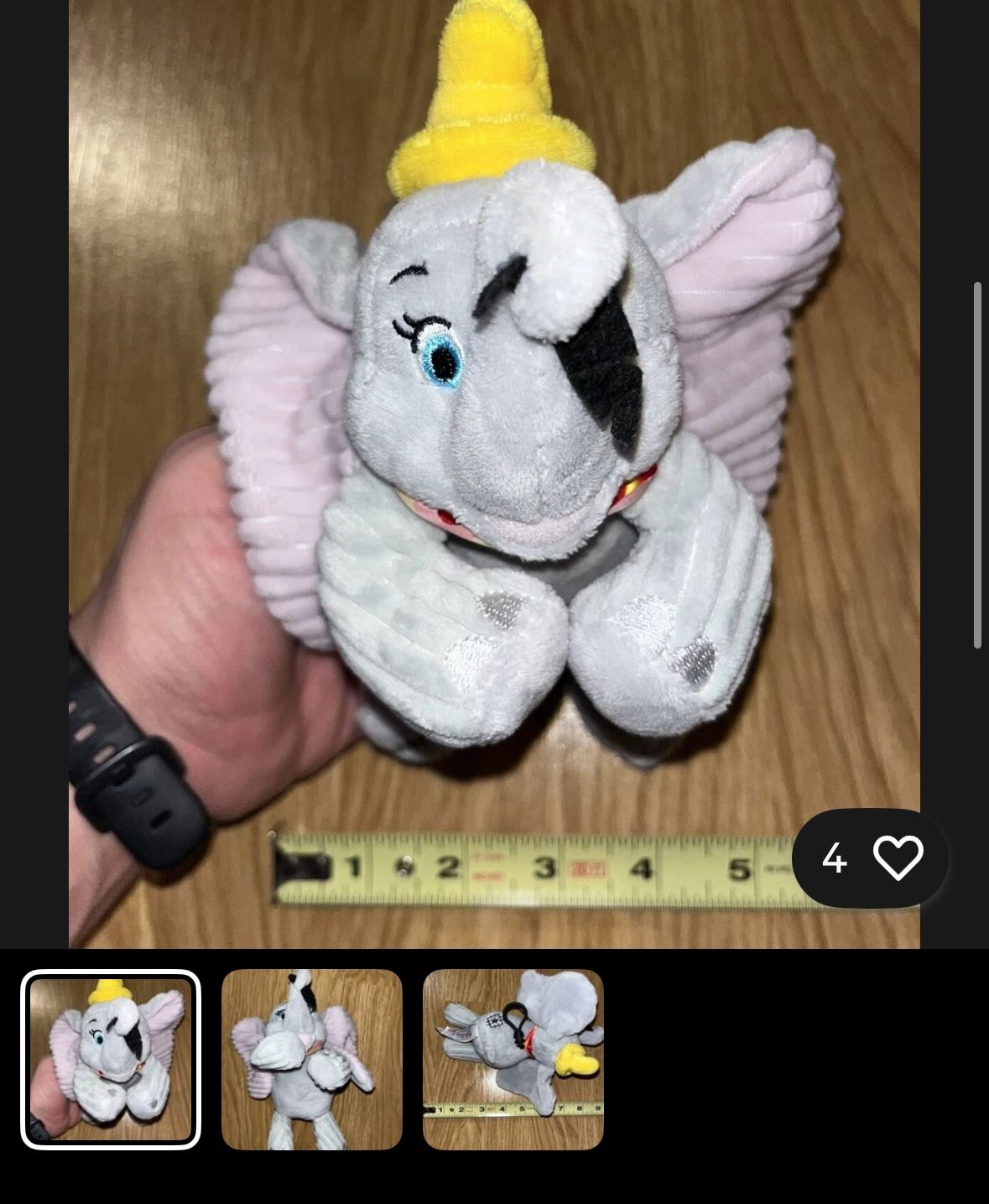 Scentsy Buddy Clip Disney Dumbo the Elephant Circus Parade 8"