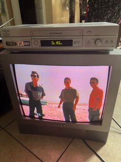 Apex CRT/Tube TV and Sony Hi-Fi Stereo VHS VCR Player