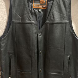 Leather vest 