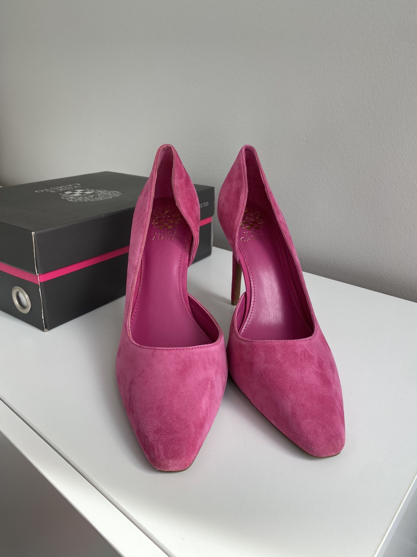 Vince Camuto Pink Suede Heels