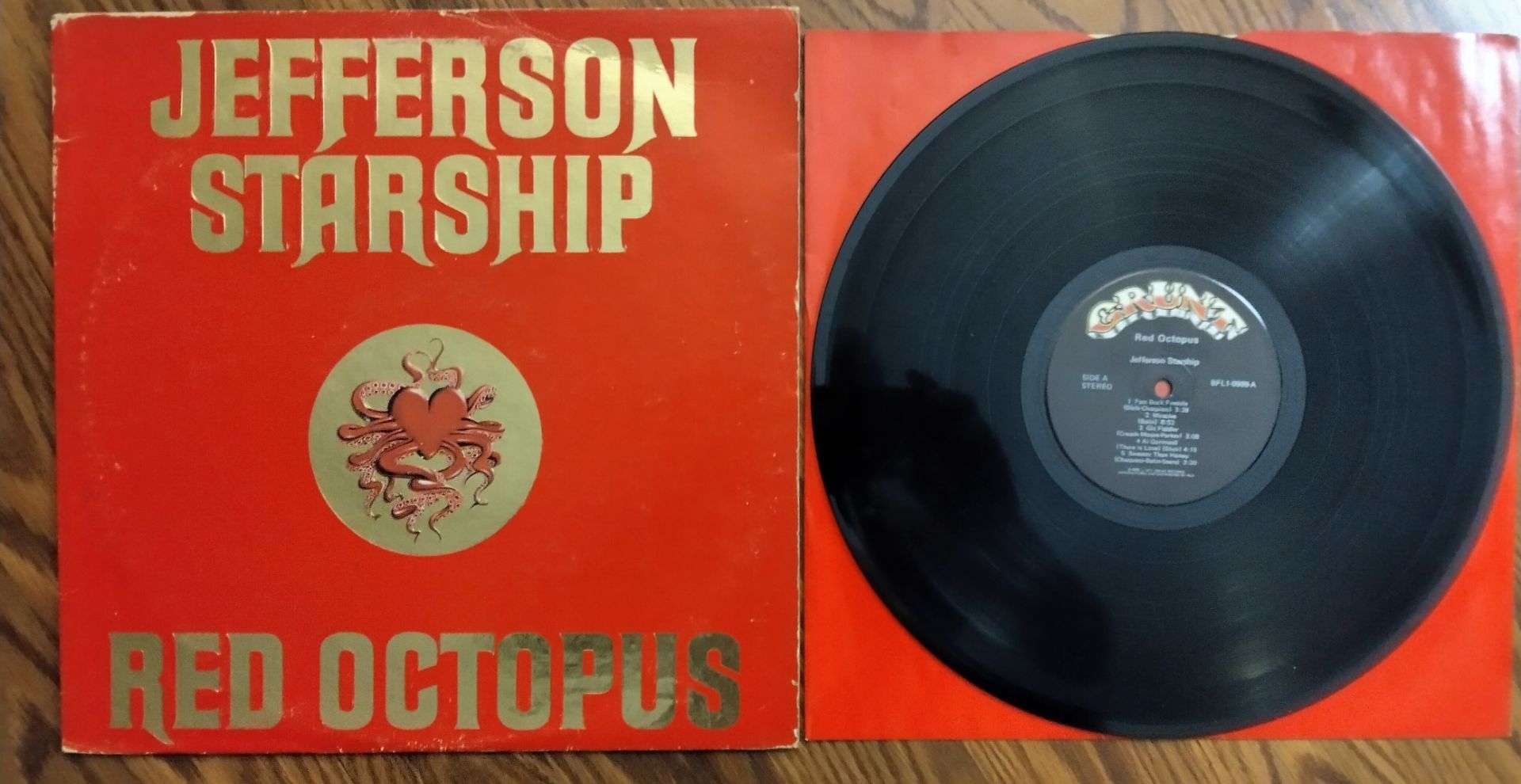 VINTAGE (1975) JEFFERSON STARSHIP "RED OCTOPUS"🐙 VINYL RECORD