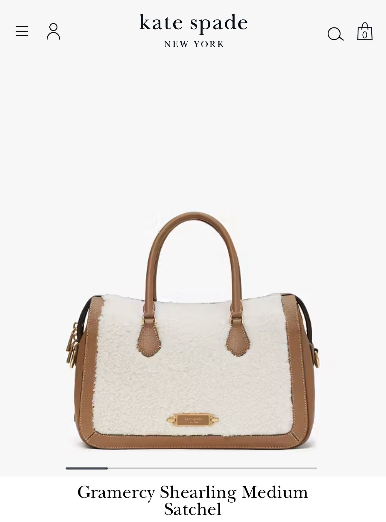 Kate Spade Gramercy Shearling Medium Satchel