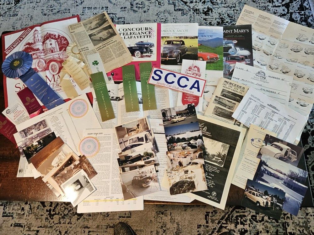 1950's-60's Mercedes Benz Mixed Parts Lot For 190, 220, Etc.. Mostly Used Some New Old Stock, w/ Magazines, Awards, Catalogs, & More. Make an Offer!