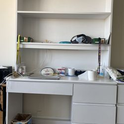 IKEA Office and Computer Desk With Shelves 