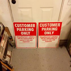 Metal Parking Signs 2pc.
