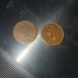 1873 Indian Penny And 1891 Indian