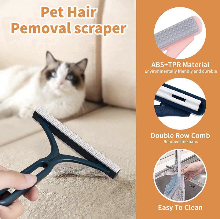 Pet Hair Remover - Special Dog Hair Remover Multi Fabric Edge and Carpet Scraper - Pet Hair Remover for Couch, Furniture Carpet, Car, Clothes & Beddin