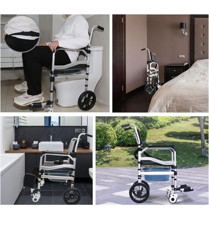 Adult Rolling Shower Chair/ Commode