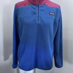 Vineyard Vines Pullover Women's Fleece Sheep Shirt Blue Size M